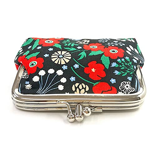 Cute Floral Buckle Coin Purses Vintage Pouch Kiss-lock Change Purse Wallets… - color: 12