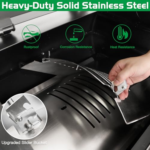 Flame Broiler Kit for Pit Boss Smoker Replacement Parts PB1000 PB1100 PB1150 PB1600 Austin XL Pitboss Rancher Traditions Pro Pellet Grills Heat Deflector Slide Cover PB1100PS1 Bottom Plate 60547 BBQ - size: For 1000/1100/1150/1600 Series