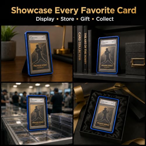 PSA Slab Case, Magnetic 9-Point Lock Display Protector, Blue - color: Blue