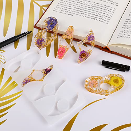 Silicone Resin Mold for Thumb Book Page Holder,Reusable Bookmark Mold Handmade Thumb Bookmark Casting Mold Silicone Mould for DIY Reading Accessory for Book Lovers Readers Students