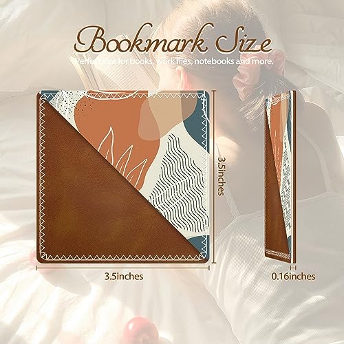3 Pieces Leather Bookmarks, Personalized & Cute Book Accessories for Reading Lovers, Page Markers for Women Men Girls Boys Student Teacher Kids Retirement Birthday Gifts (Boho Style) - color: Boho Style