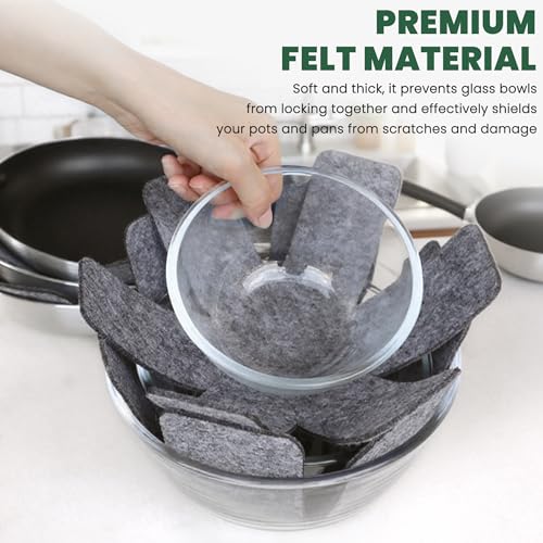 Pot and Pan Protectors, Set of 12 and 4 Different Sizes
