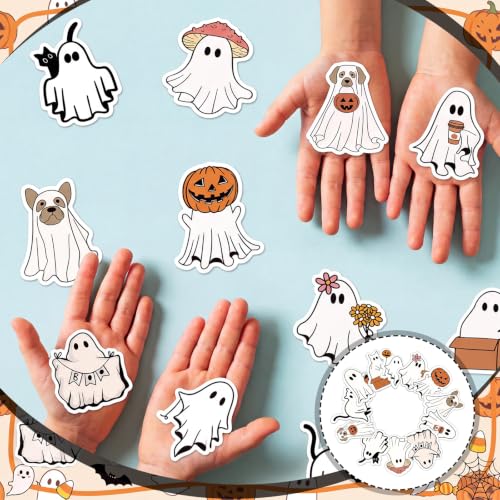 Yinder 24 Pads Halloween Ghost Boo Sticky Notes Kawaii Memo Office School - color: Multicolor, size: Ghost Animal