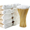 1000Pcs Long Wooden Cotton Swabs Lint Free Tipped Applicators - color: White