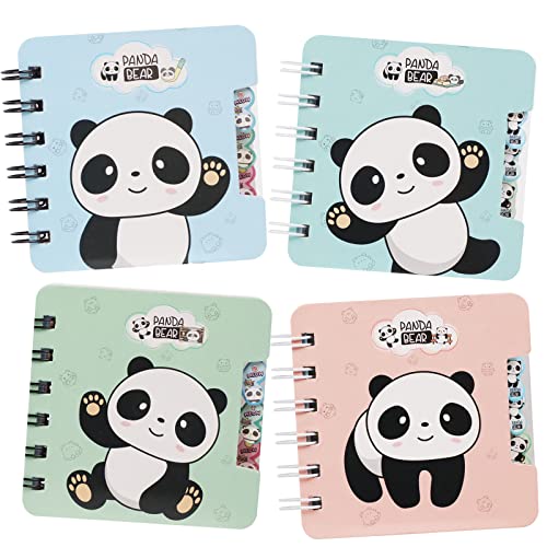 Mini Panda Notebooks for Kids,Kawaii Small Notebook Notepad for Girls - color: Happy Panda