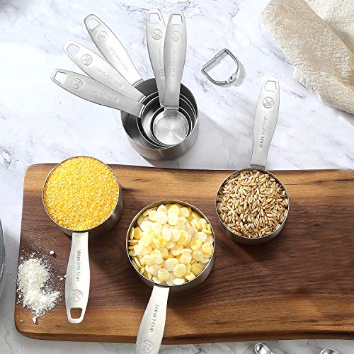 Stainless Steel Measuring Cups, 8 Piece Heavy Duty 18/8 Steel Measuring Cups Set - size: 8 Pieces: 8 Cups