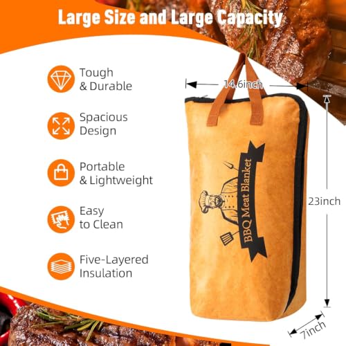 Bolycen 23in BBQ Blanket for Resting Meat, Insulated Meat Resting Bag - size: 23in