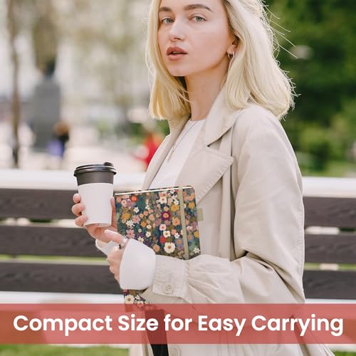 Taja Pretty Lined Journal for Women, Aesthetic Hardcover Leather Journal - color: A-Garden, style: A-Lined