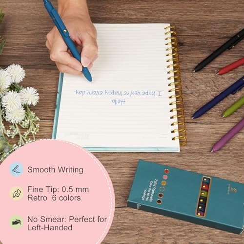 Ddaowanx Colored Gel Pens,0.5mm Fine Point Smooth Writing Color Ink Pens - color: 6Pcs-Vintage Colors, size: 1 Count (Pack of 6)