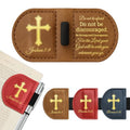 Personalized Magnetic Bookmarks,Bible Bookmark(Brown，Joshua 1:9) - color: Brown, size: Joshua 1:9