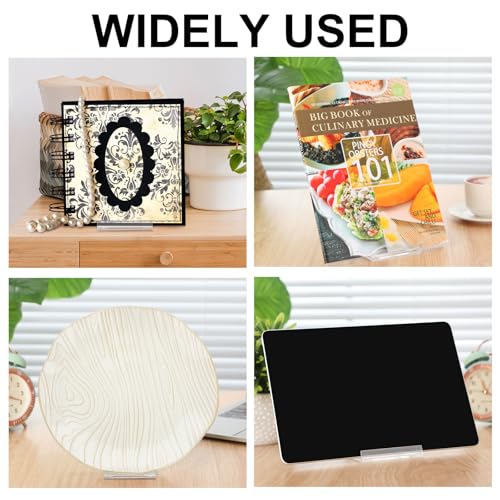 12 Pack Acrylic Book Stand for Display Adjustable, 5.91in H - size: 5.91 x 6.1 x 3.15 Inch