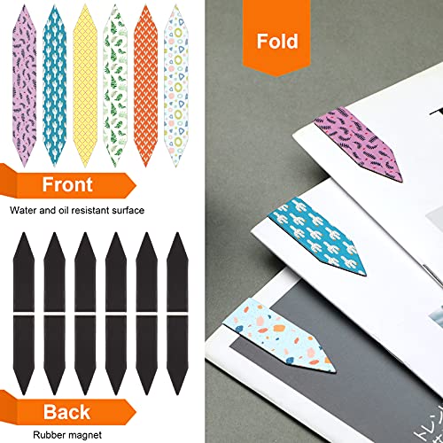 Tenare 108 Pieces Magnetic Bookmark Bulk Arrow Shaped Mini Floral for Women