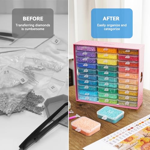20PCS Diamond Painting Storage Containers Trays with Lids - size: 20 Piece Tray Kits