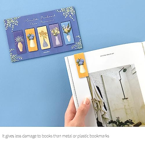 Monolike Magnetic Bookmarks Olivia's Flowers Ver.2, Set of 5 - color: Olivia's Flowers Ver.2