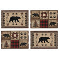 Bear Table Placemats Set of 4 Place Mats Linen Wipeable Placemats Waterproof Rectangle Table Mat for Kitchen Dining Dinner 18 X 12 Inch - color: Bear