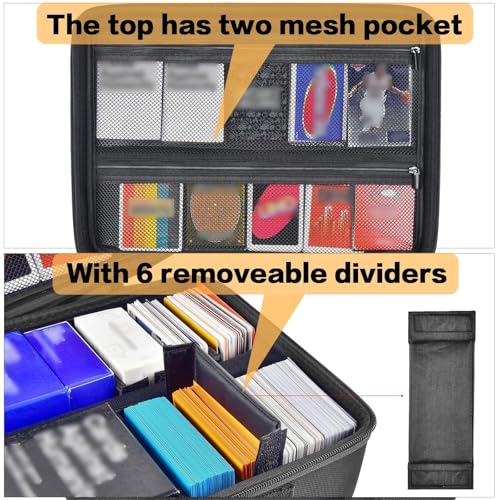 2700+ Trading Card Case for MTG, TCG Deck Boxes and Sports Cards - color: Black