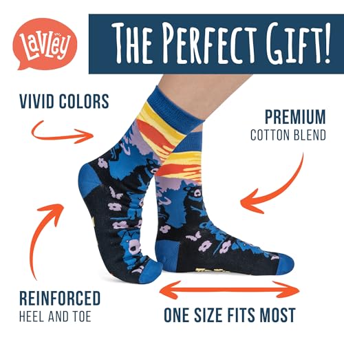 Lavley Women's Funny Socks Cute Novelty Gift for Women & Teens - color: Stay Wild and Free