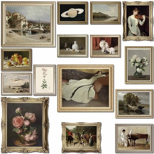 LANCHI95 15PCS Vintage Wall Art Decor– Moody Gallery Art Prints - color: Vintage 12