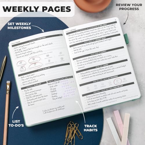 Clever Fox 13-week Ultimate Achiever's Daily Goal Planner, Turquoise - color: Turquoise