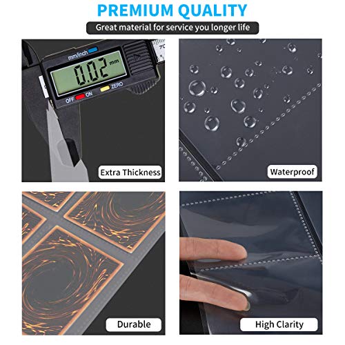 9 Pocket Page Protector - 648 Pockets Premium Double Side Trading Card Sleeves Pages for 3 Ring Binder, Standard Size Card Sheets Protectors - size: 36 Sheets