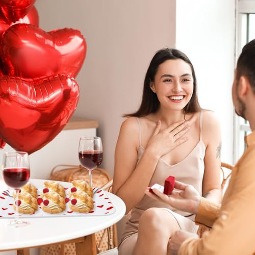 JarThenaAMCS 3Pcs Valentine' s Day Serving Trays Reusable Serving Dishes Red Heart Love Letter Platter for Wedding Party Sharing Snacks Fruits Dessert, 13 x 10 Inch - style: Heart Love Letter