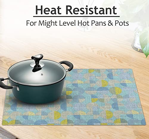 Ruvanti Placemats Set of 6, 100% Cotton Place Mats of 13"x19" – Quarterly - color: Quarterly
