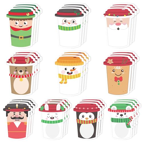 CJiangpo 30Pcs Christmas Sticky Notes - Cute Santa Elk Sticky Note Pads, 600 Sheets Self Stick Notepad Memo Pads Page Markers Kids Classroom Rewards Christmas Party Favor Gifts Stocking Stuffers - color: Christmas