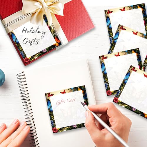 Sticky Notes 3x3 Inches, Cute Self-Stick Note Pads, Funny Memo Pads, Easy to Post Sticky Notes for Office, Home & Notebook Cute Colorful Butterfly - color: Cute Colorful Butterfly