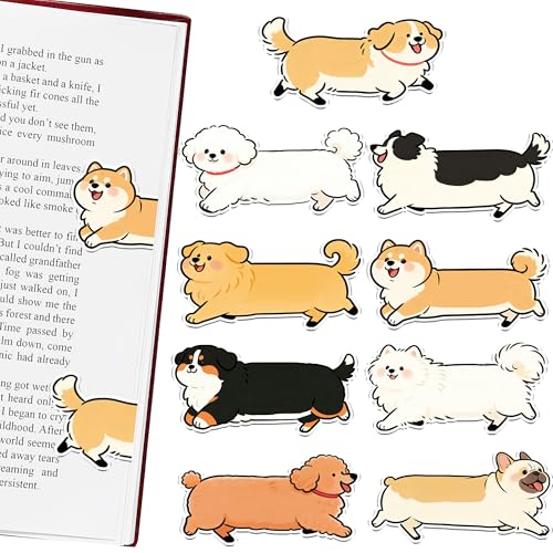 Cute Magnetic Bookmarks Gifts - 9 Pcs Funny Dog Animals Bookmark - style: Dog