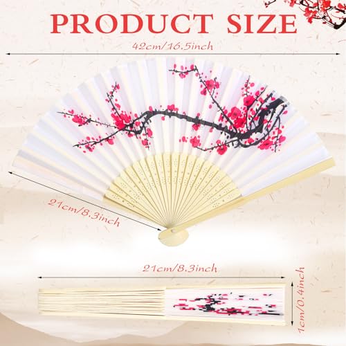 Unittype 24 Pcs Floral Folding Hand Fans for Women, Handheld Fans, Elegant - style: Elegant Style