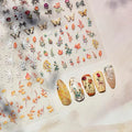 Nail Stickers 5D Embossed Self-Adhesive Nail Art - color: Amber Whisper