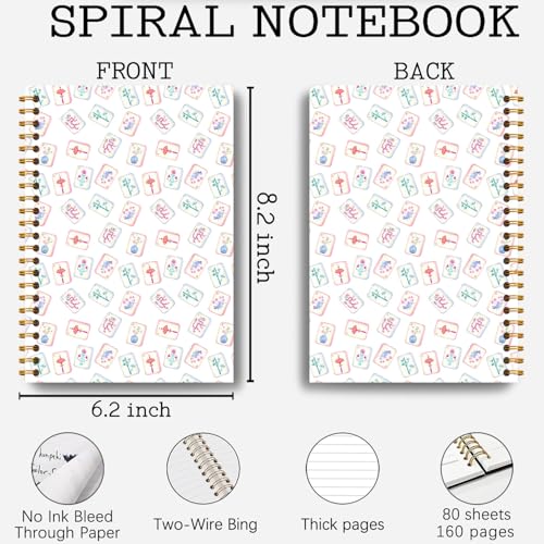 Chinoiserie Mahjong Gifts Notebook, Mahjong Gifts for Women Journal, Gift for Mah Jong Lovers Players Journal, Mah Jong Accessories Hardcover Spiral Notebooks 5.5x8.3 Inch - color: Section 4