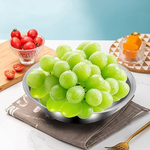 10Pcs Small Stainless Steel Bowls, 6 1/2" Wide Kitchen Metal Bowl with Flat Base, 3/4" Quart Prep Bowls for Meal Prep Cooking Serving Baking - size: 6.3" Width