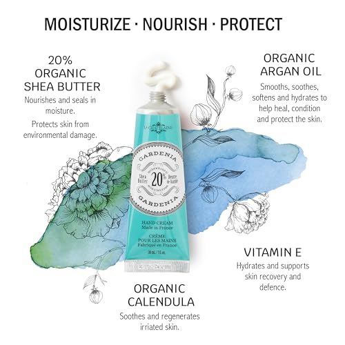 La Chatelaine Hand Cream Trio Tin Gift Set, Natural Hand Lotion, Made in France with 20% Organic Shea Butter, Moisturizing (Gardenia, White Grapefruit, Citrus Fizz) 3 x 1 fl. - style: Robin Egg Blue