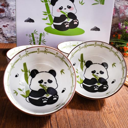 Ceramic Rice Bowl with Chopstick Set of 2, 4.45‘’ Porcelain Small Bowls - style: XM2