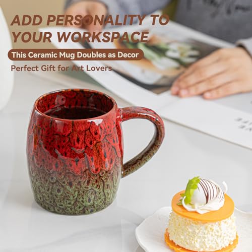 Holly Berry Ceramic Mug, 22oz Reactive Glaze Christmas Mug, Holiday Gift - color: Holly Berry · FESTIVE