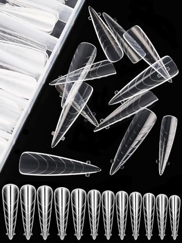 EBANKU Dual Nail Forms for Poly Extension Gel 120 PCS - color: Long Stiletto_S