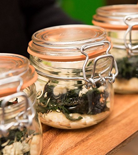 Le Parfait Super Jar 250ml (8oz) Glass Canning Jar, Wire Bail Lid, 4 Pack - color: 08oz (Set/4)