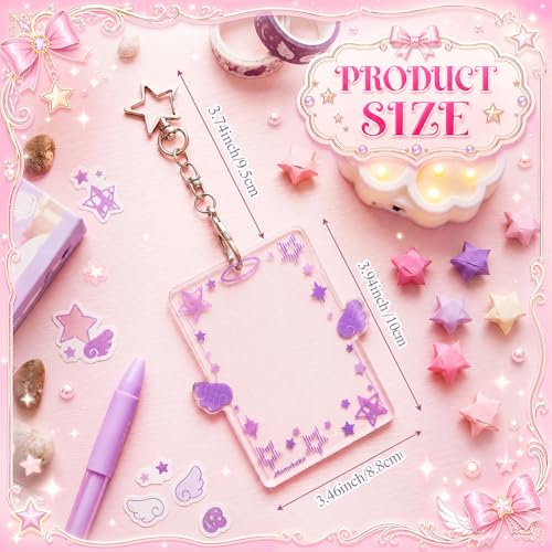Geyoga 12 Pcs Wing-Shaped Photocard Holder Keychain 3 Inch Acrylic Holder - style: Wing