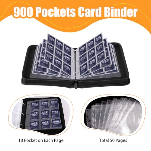 9 Pocket Trading Card Binder, Portable Card Collection for Standard Cards - color: B Pink-Lighting, size: 9-Pocket