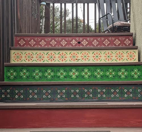 Talavera Stencil Mexican Stencils for Painting 4"x4" - style: Tile 25P/4IN
