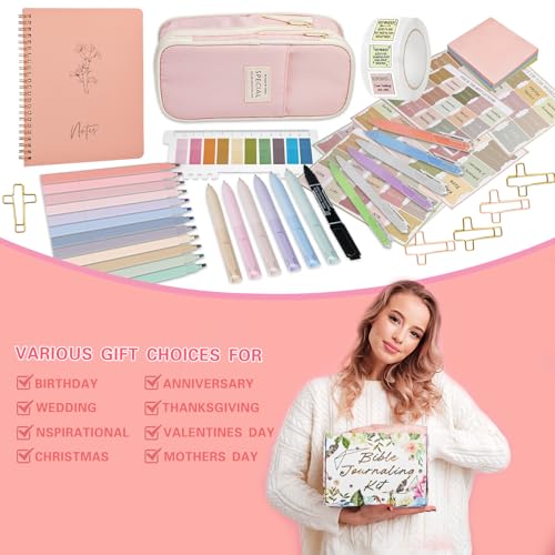 HRFGWDD 96-Piece Bible Study Supplies, Bible Journaling Kit for Women - color: 96pcs
