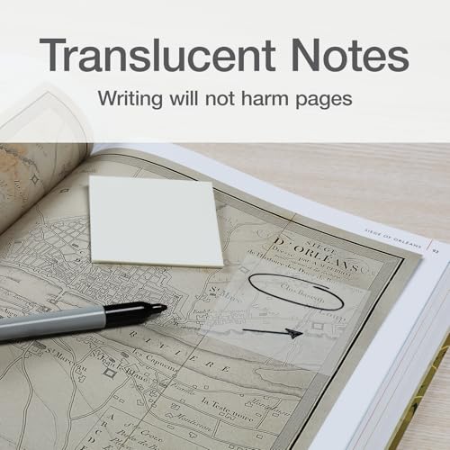 Redi-Tag Translucent Sticky Notes, Transparent Self-Stick Notes, 3" x 3", 4 Pads, 50 Notes Per Pad, 200 Sheets (1006596) - color: Transparent