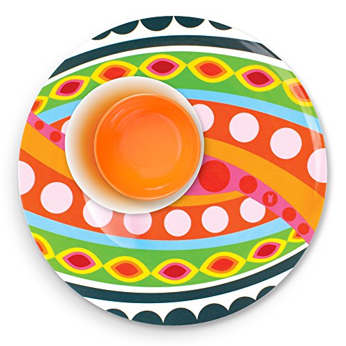 French Bull 15" Round Platter - Melamine Dinnerware - Plate, Dish, Serving, Collection - Tropic Fantasia - color: Tropic Fantasia, size: 15" Round Platter