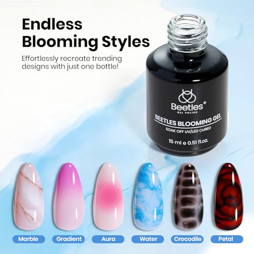Beetles Blooming Gel 15 ml Clear UV Gel Polish Nail Art for Tortoise Nails - color: A-Clear-1