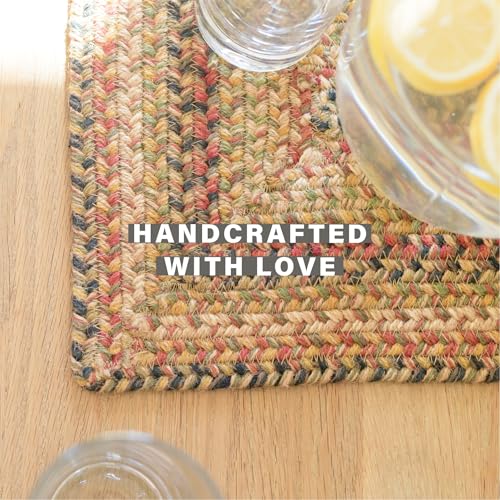 Homespice Kingston Jute Braided Placemats, Rect 13x19 Set of 4 - color: Kingston