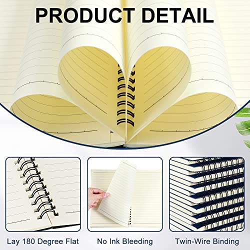 Yahenda 54 Pcs Spiral Notebooks, 1 Subject, Wide Ruled, Deep Blue - color: Deep Blue