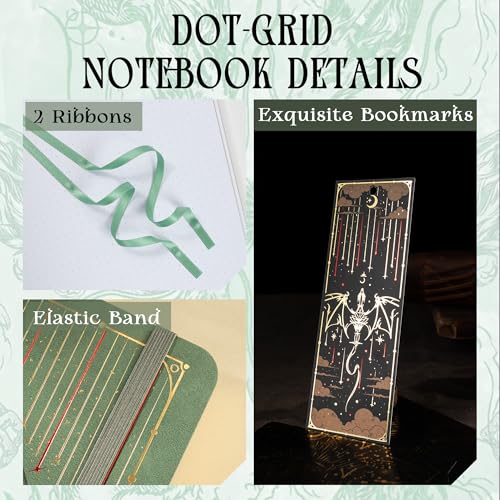 TIEFOSSI A5 Dotted Journal for Women & Men, 160 GSM Thick Paper - color: Light Green, size: Dotted