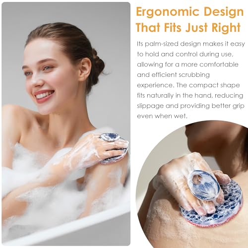 INNERNEED Magnetic Silicone Body Scrubber, Hygienic Shower Brush, Red - color: Red