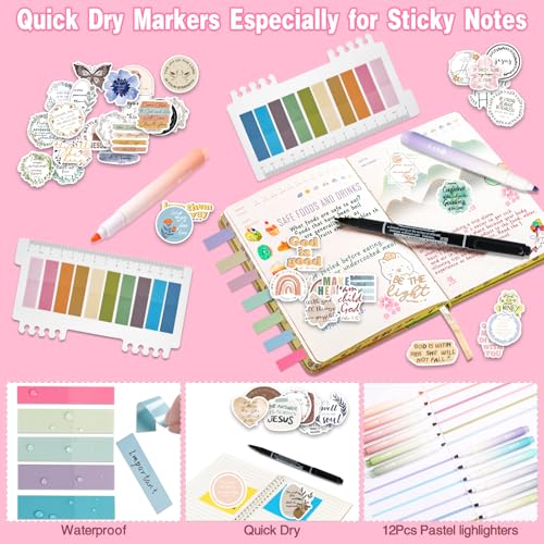 HRFGWDD 91-Piece Bible Study Supplies, Bible Journaling Kit for Women - color: 91pcs